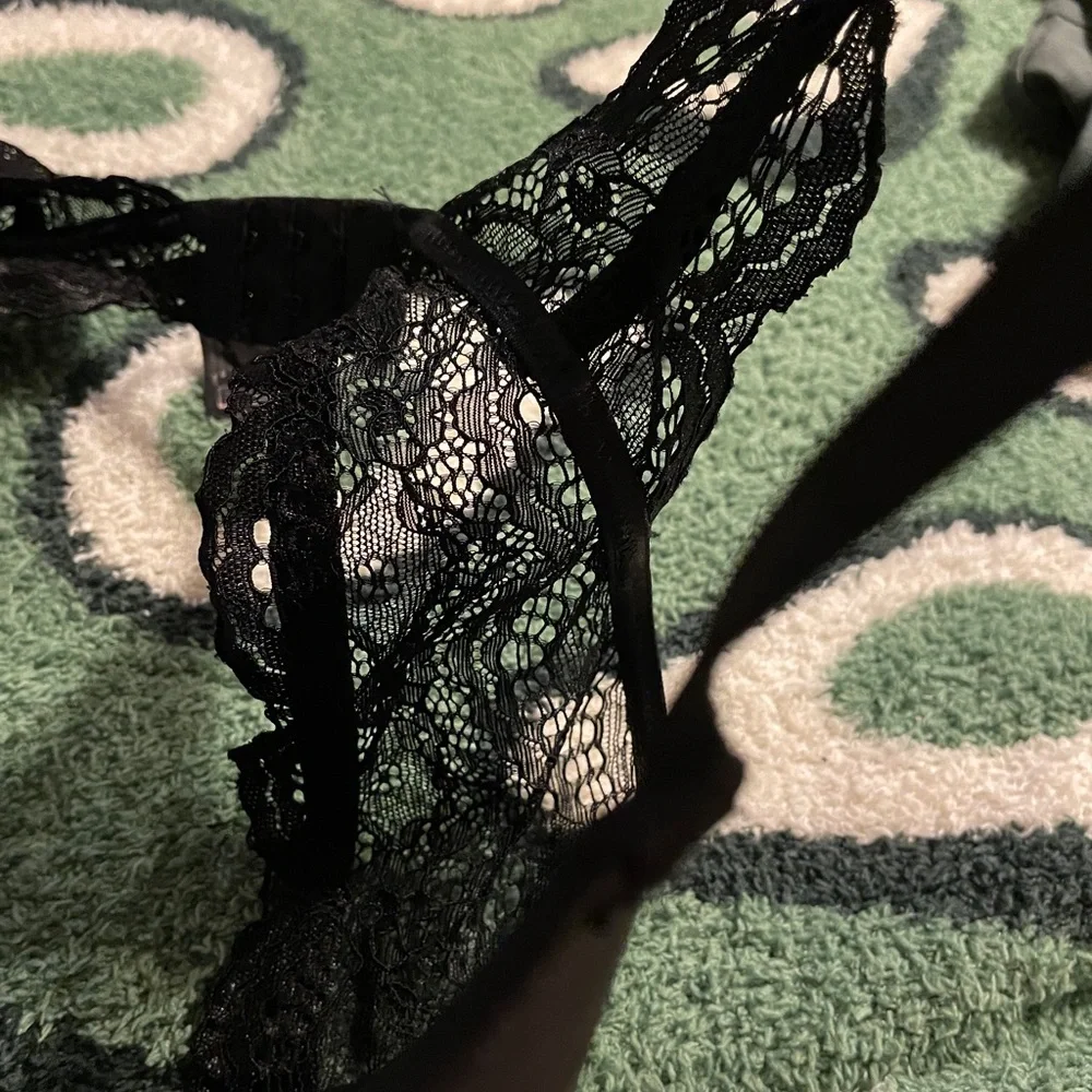 Nanette‎ Lepore Black Full-Coverage Push Up Padded Bra Intimates Lace 38C